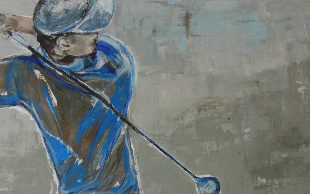 Golfer blau | 60x120cm