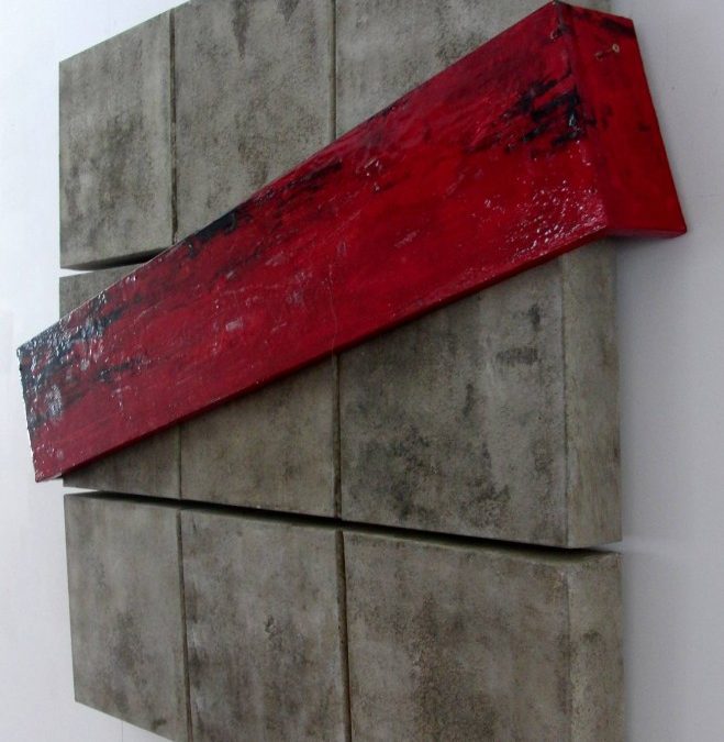 Kontraste rot | 90 x 90cm